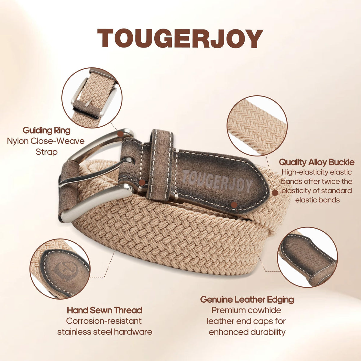 TOUGERJOY durable nylon strap designed for outdoor activities.