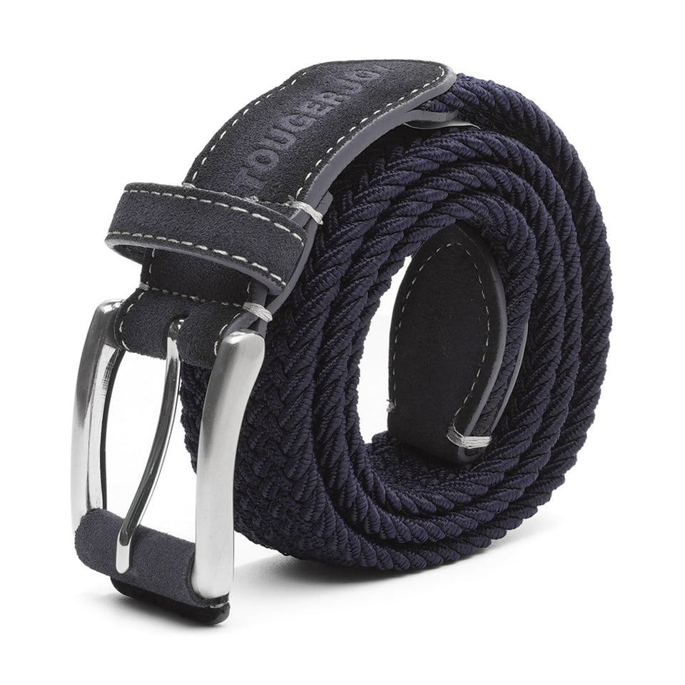 TOUGERJOY men's stretch woven belt with buckleless design for versatile daily wear