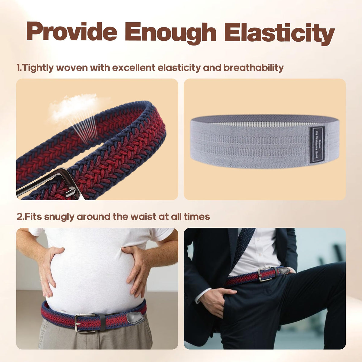 TOUGERJOY zinc buckle detail emphasizes durable, scratch-resistant hardware.