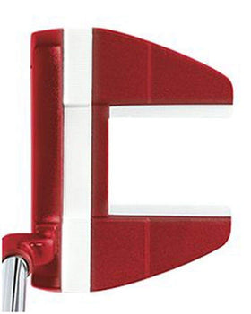 Tour Edge HP Series #2 34-inch red mallet putter side angle highlighting feel and precise alignment