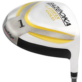 Tour Edge JMAX Gold driver left-handed with 15-degree loft for straighter drives.