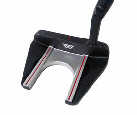 Tour Edge LH Bazooka Pro-5 Putter 35 in top-down view, soft face insert reduces skidding