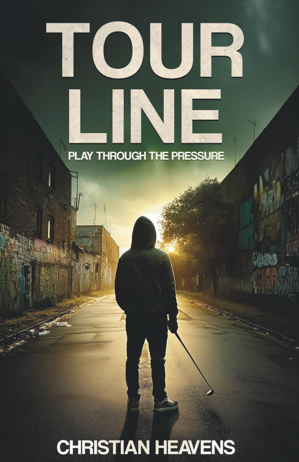 Tour Line cover image highlighting Play Through the Pressure for golf-themed suspense.