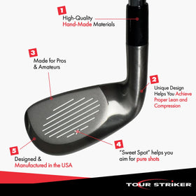 Tour Striker RED Stripe USA-made craftsmanship highlights durable feel.