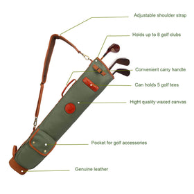 TOURBN bag features padded detachable shoulder straps for comfortable driving range carries.