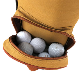Tourbn Sunday bag metal buckle helps secure clubs during transport