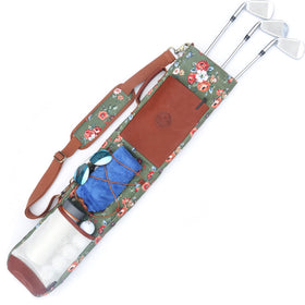 Tourbn Tourbon golf bag front view showing compact canvas design