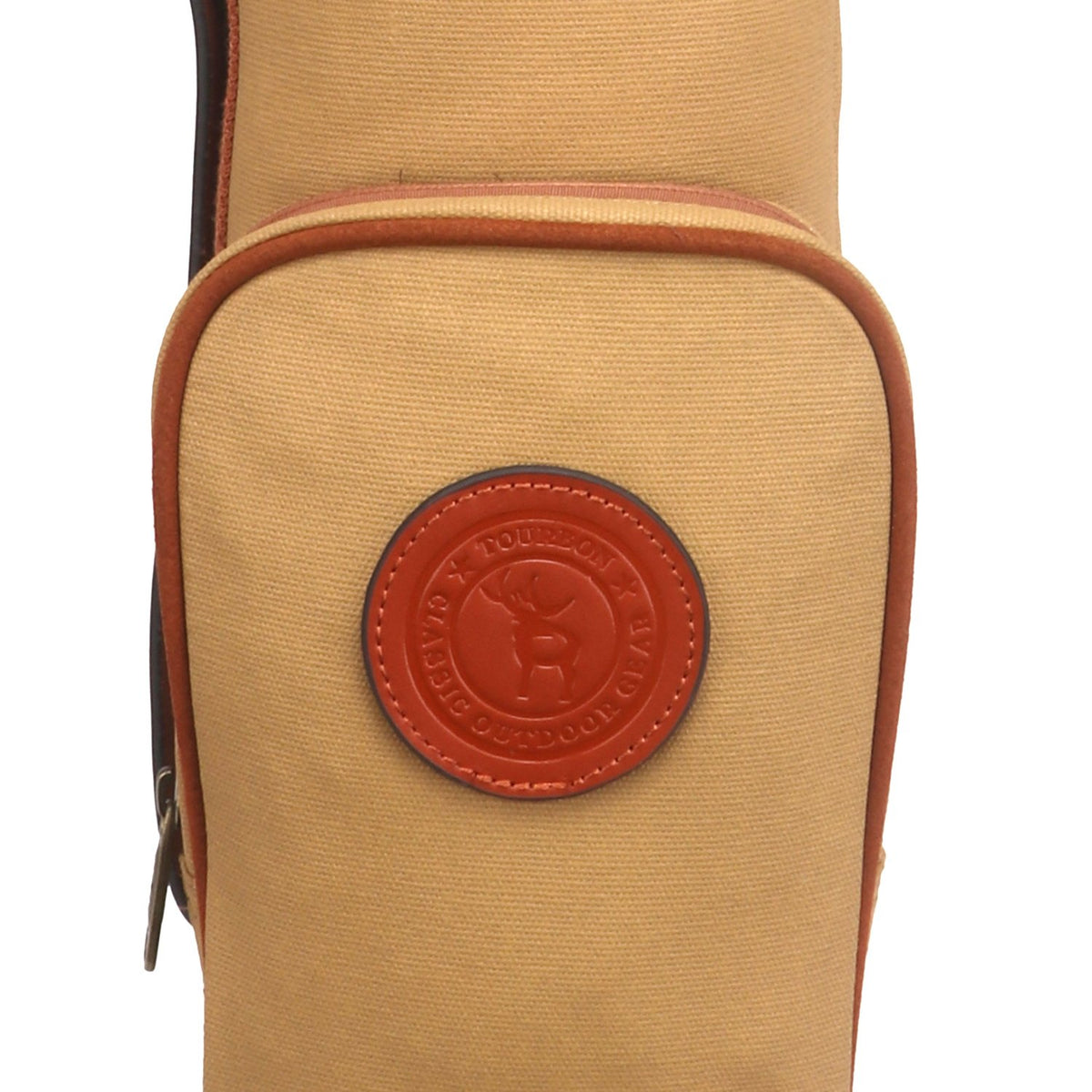 Tourbon canvas golf bag dimensions: 33 inches tall and slim profile.