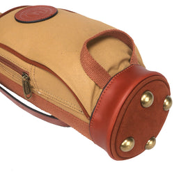 Hood cover in use to protect clubs from rain on the Tourbon bag.