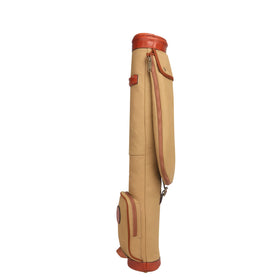 Tourbon canvas bag's lower pocket with zipper for balls, gloves, and small items.