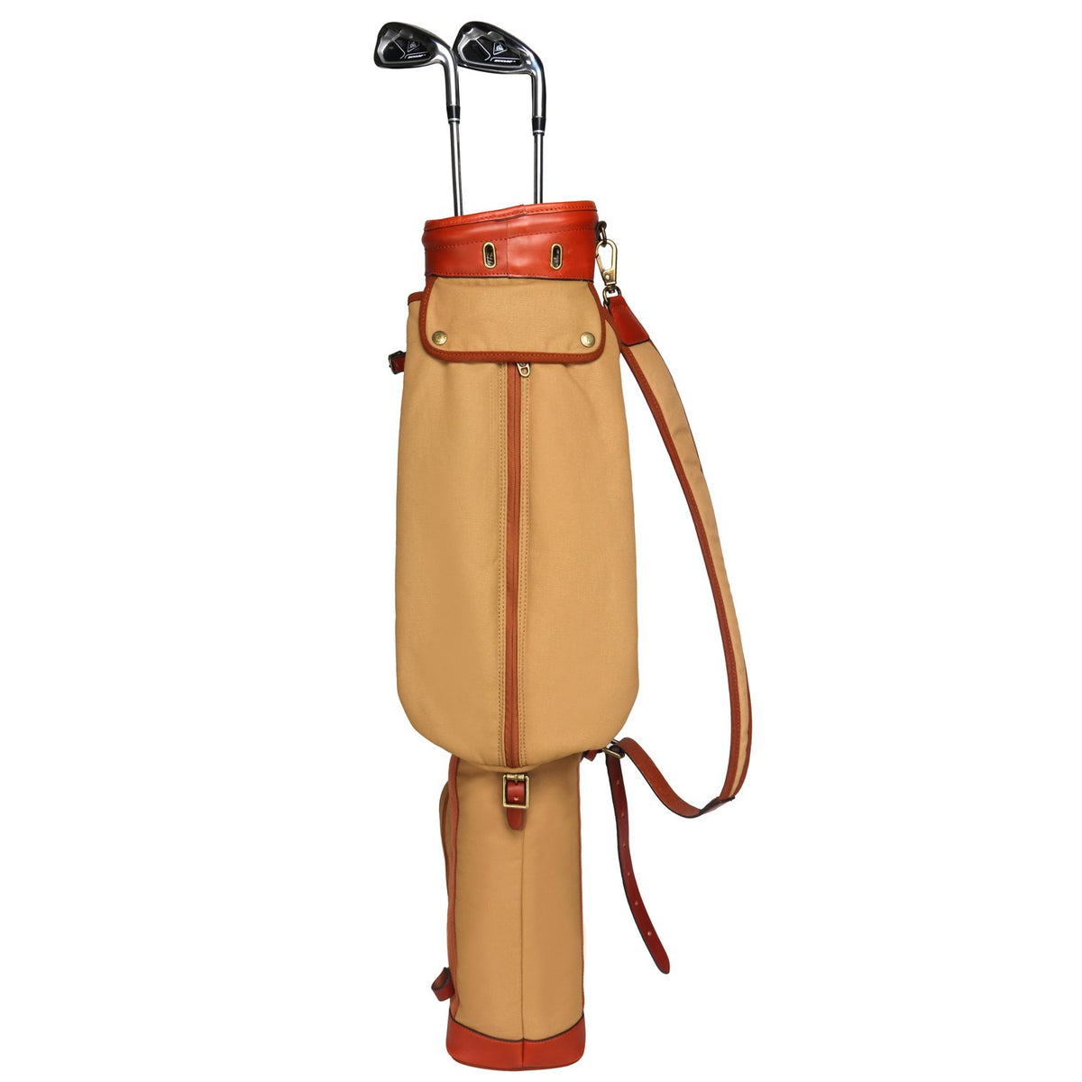Tourbon bag shown with side carry strap for comfortable handling