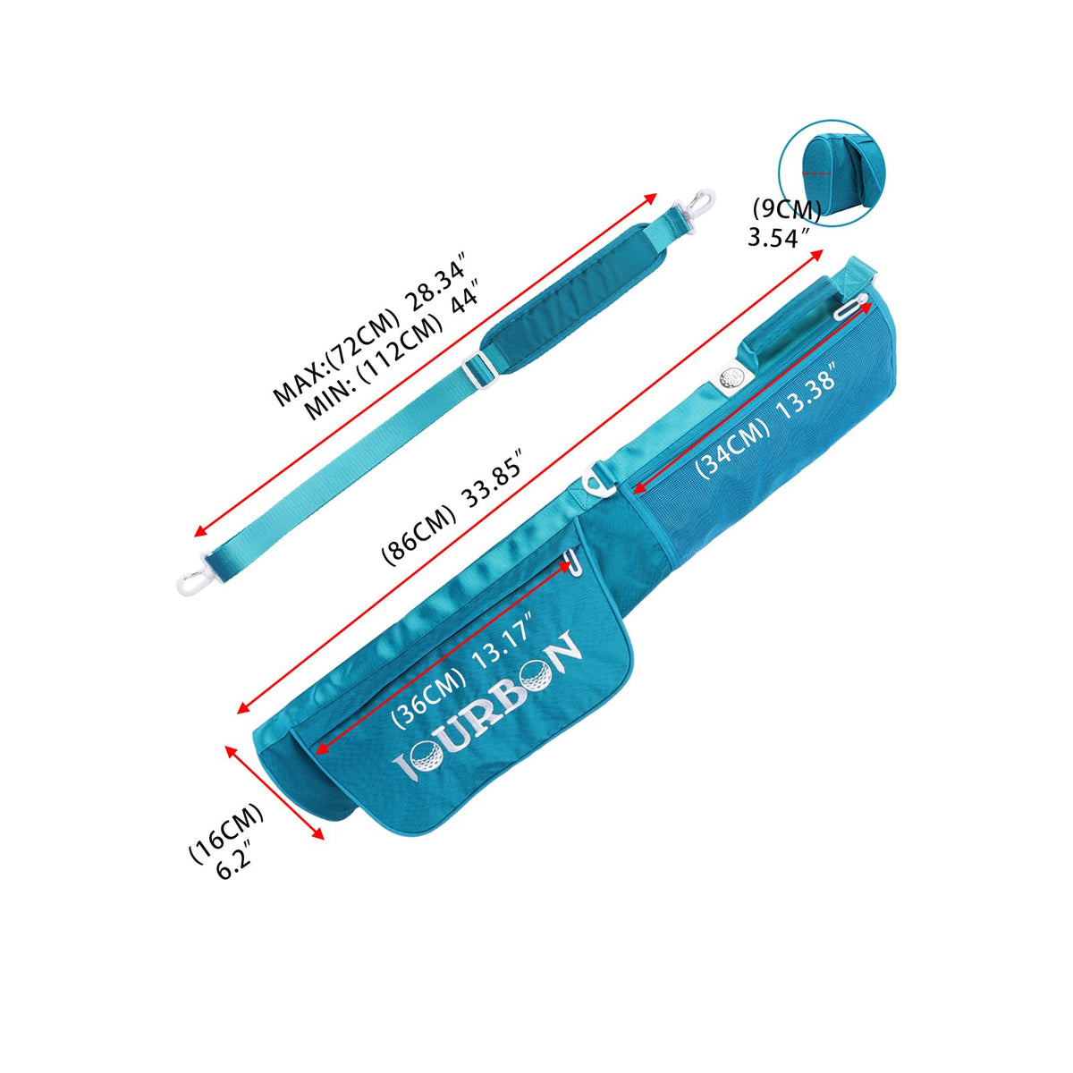 Dual carry handles on the TOURBON bag offer a secure, quick grip.