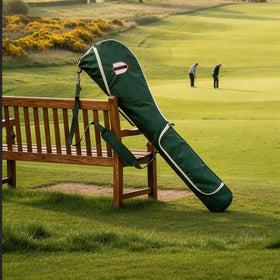 TOURBON Golf Bag Sunday Carry back view highlights side handle and easy pickup.