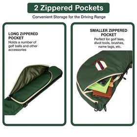 TOURBON Golf Bag Sunday Carry folded-flat design saves space when stored.
