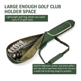 TOURBON Golf Bag Sunday Carry top view reveals simple, functional layout.