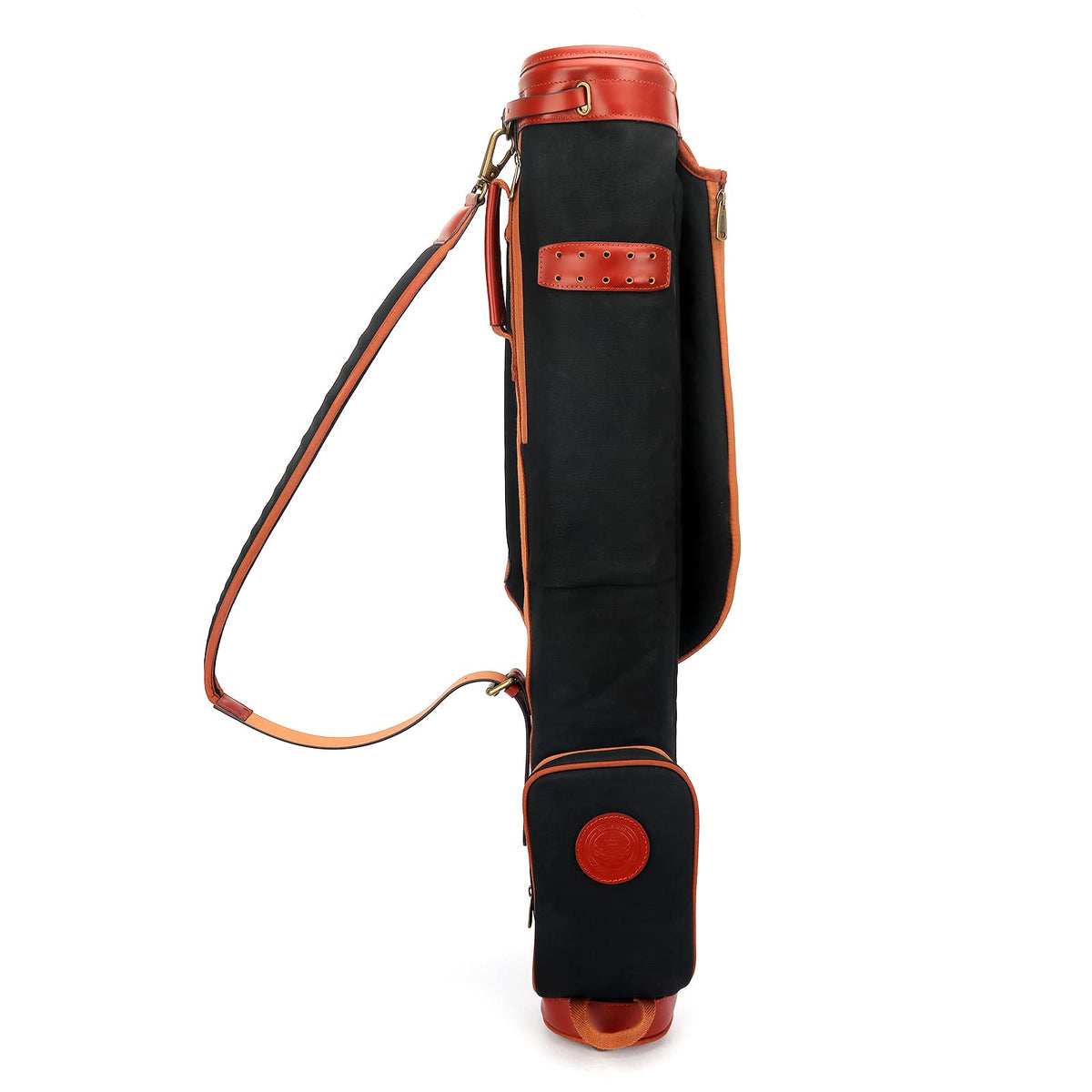 TOURBON golf carry bag in black with padded strap for comfortable rounds
