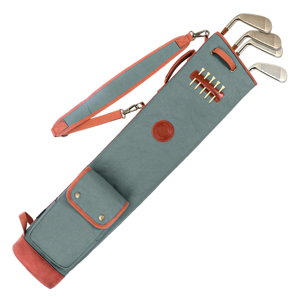 TOURBON lightweight golf bag front view, slim profile for easy carrying.