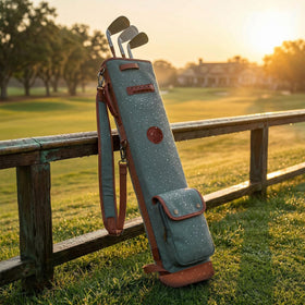 TOURBON on-the-go use with a club in hand and bag ready.
