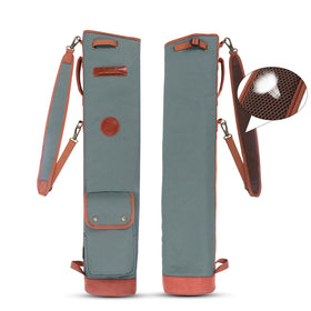 TOURBON golf bag side view with adjustable strap for hands-free transport.