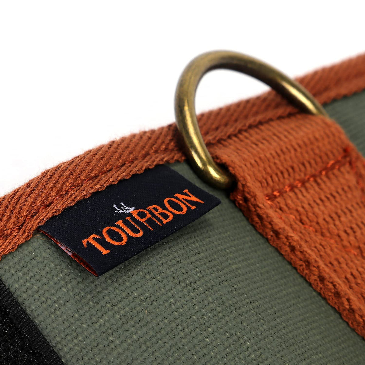 TOURBON includes leather accents and durable canvas for everyday golfing use.