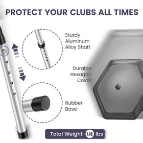 ToVii ABS anti-impact cover protects clubs from shocks.
