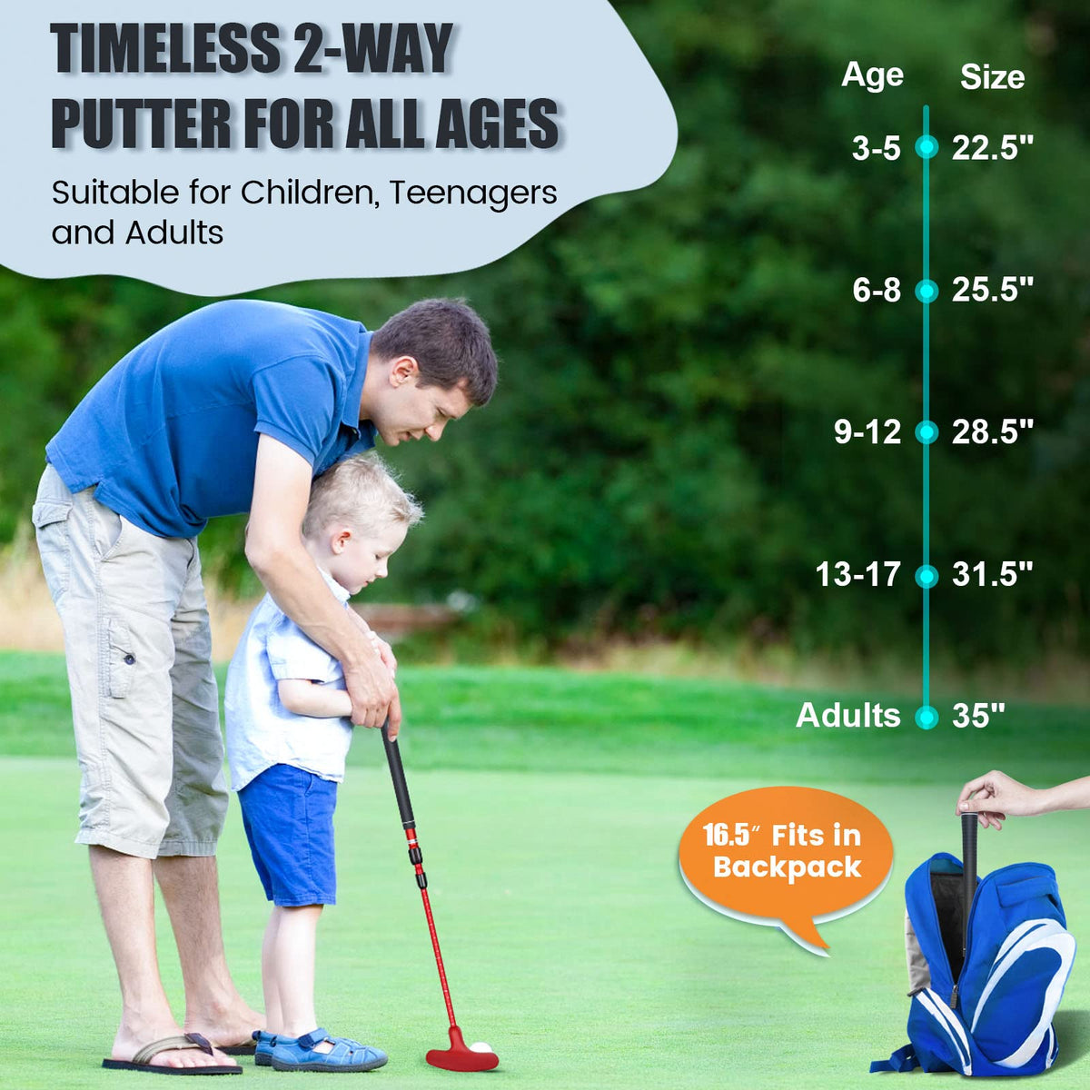 ToVii Golf Putter head with silicone wrap protects during transport and use