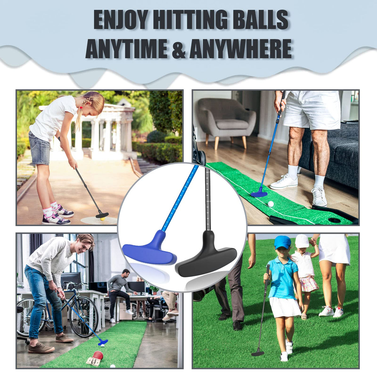 ToVii golf putters nitrile top head with silicone wrap protects the clubface