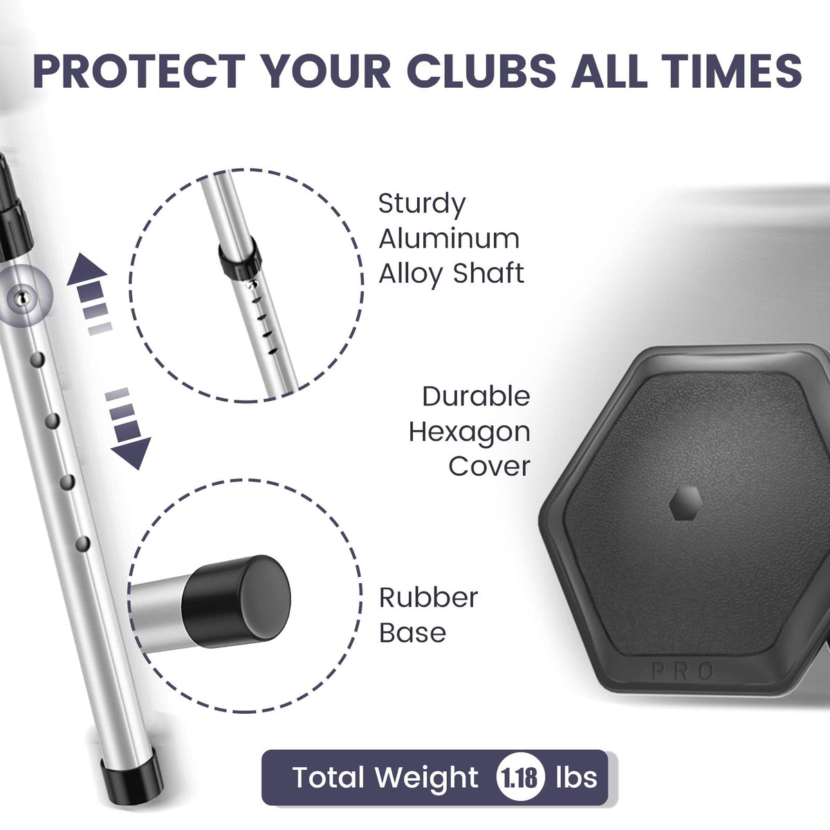 ToVii telescopic sections enable quick height adjustment to fit most travel bags.
