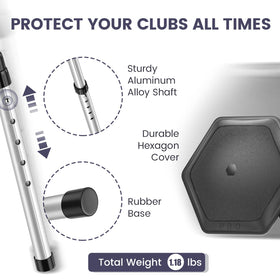 ToVii telescopic sections enable quick height adjustment to fit most travel bags.
