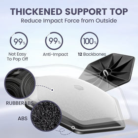 ToVii top rubber cover cushions impacts and dampens vibrations.