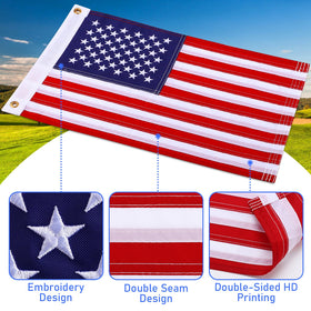 TOBWOLF compact flag folds neatly for pocket storage.