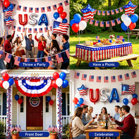 TowWolf foil balloons USA design enhances 250th celebration messaging.