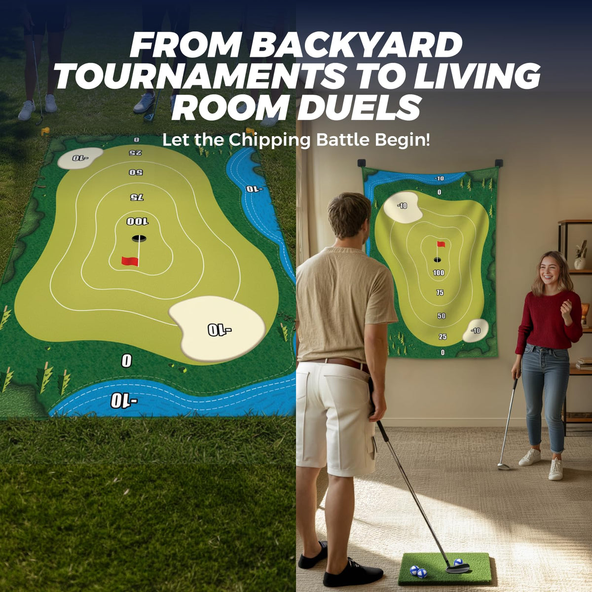 TOY Life Chipping Golf Practice Mat: bright colors engage players of all ages.