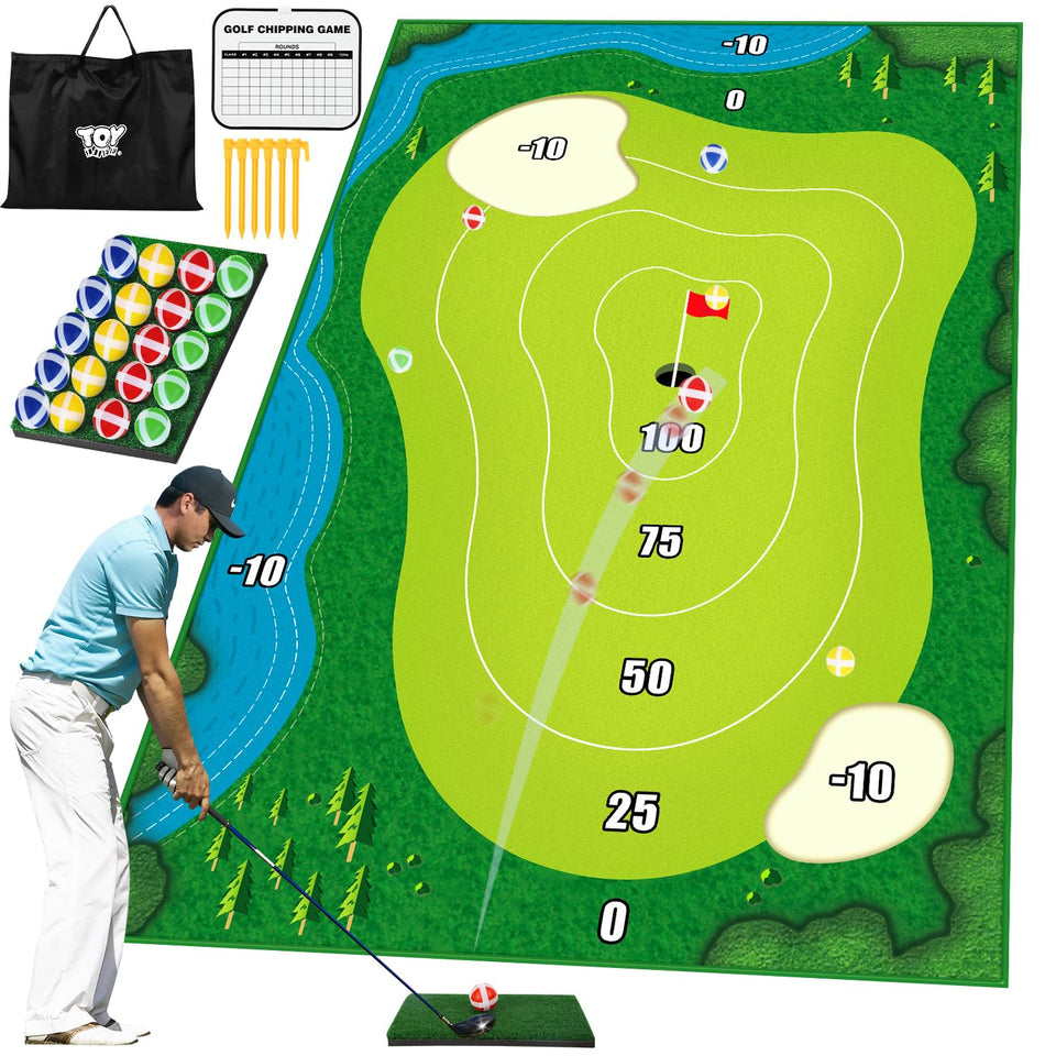 TOY Life Chipping Golf Practice Mat: large-area surface for indoor or outdoor practice.