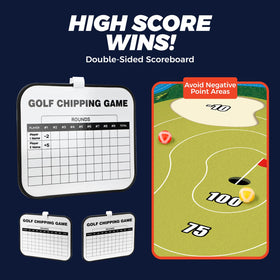 TOY Life Chipping Golf Practice Mat: complete set ready for quick play sessions.