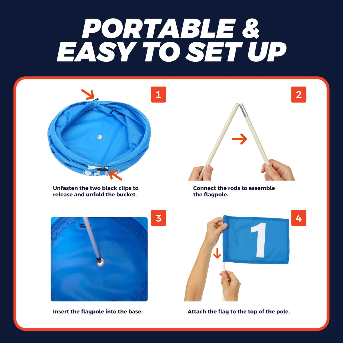 TOY Life Golf Bucket Set durable holes designed for years of use.