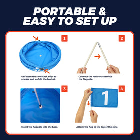 TOY Life Golf Bucket Set durable holes designed for years of use.