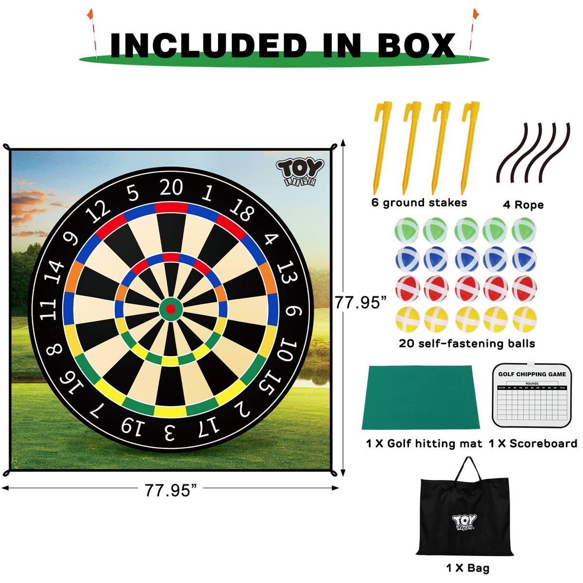 TOY Life Golf Chipping Game Set large bullseye invites friendly competition.