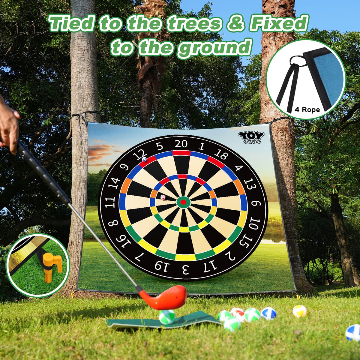 TOY Life Golf Chipping Game Set scoreboard for easy round tracking.