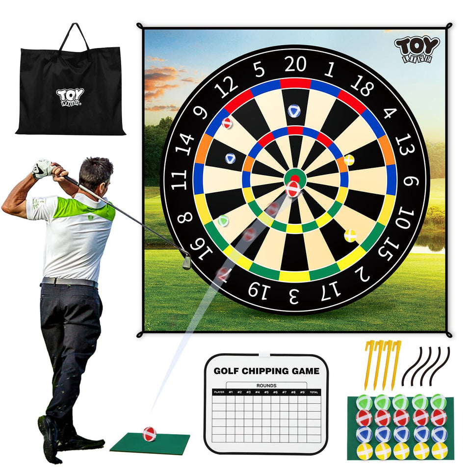 TOY Life Golf Chipping Game Set target mat for precise backyard chipping practice.