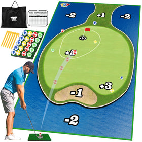 TOY Life golf chipping mat shows a large surface for indoor or outdoor play.