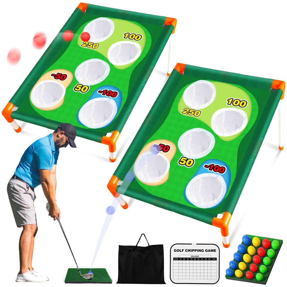 TOY Life golf cornhole set features two boards for backyard tournaments.