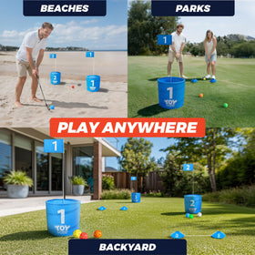 TOY Life flag and holes guide shots with clear visibility.