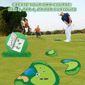 TOY Life hitting mat provides a stable surface for consistent chip practice.