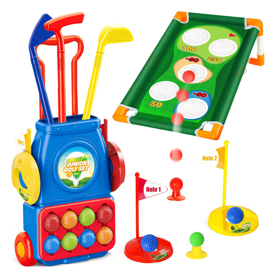 TOY Life Kids Golf Set full kit with colorful clubs for budding players