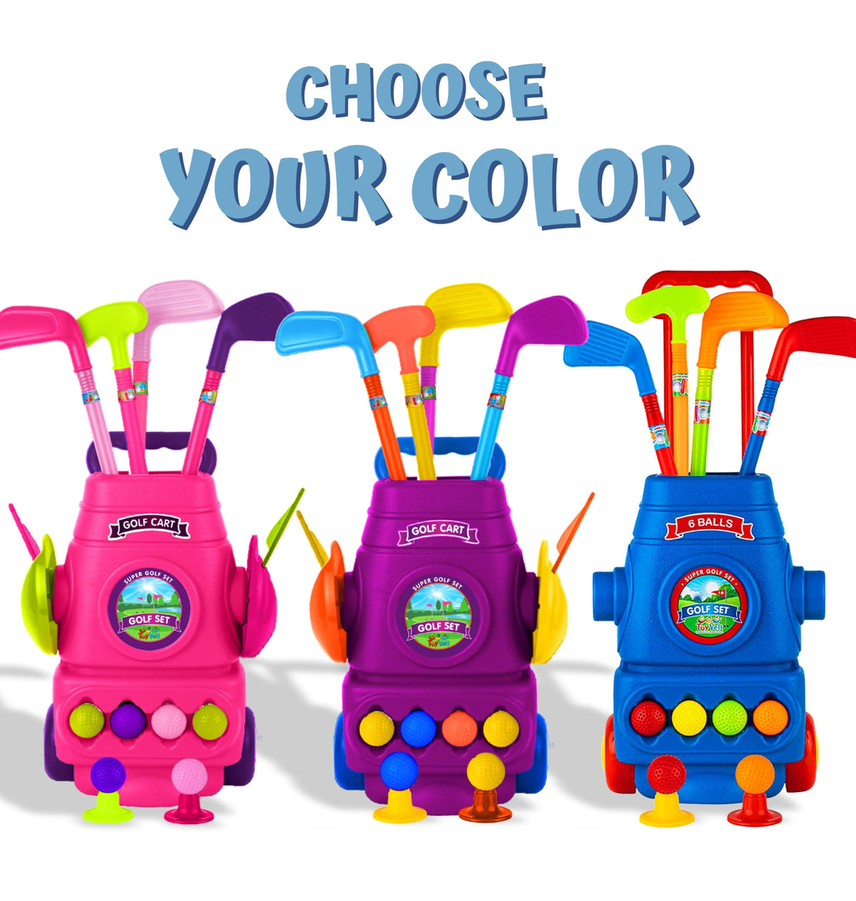 ToyVelt Toddler Golf Set Blue — promotes active, imaginative play away from screens.