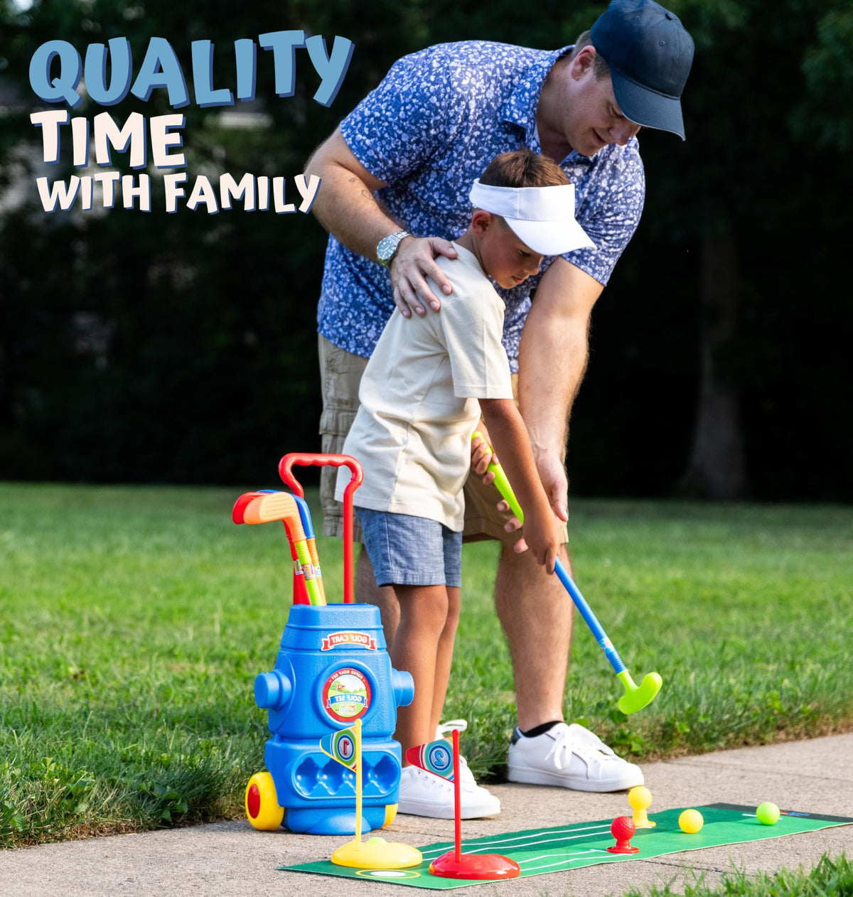 ToyVelt Toddler Golf Set Blue — durable, non-toxic design for safe play.
