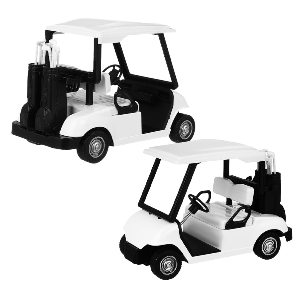 Toyvian mini golf cart pullback model, detailed diecast for desktop display