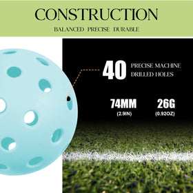 Tradder 74 mm diameter balls minimize wind interference during practice.