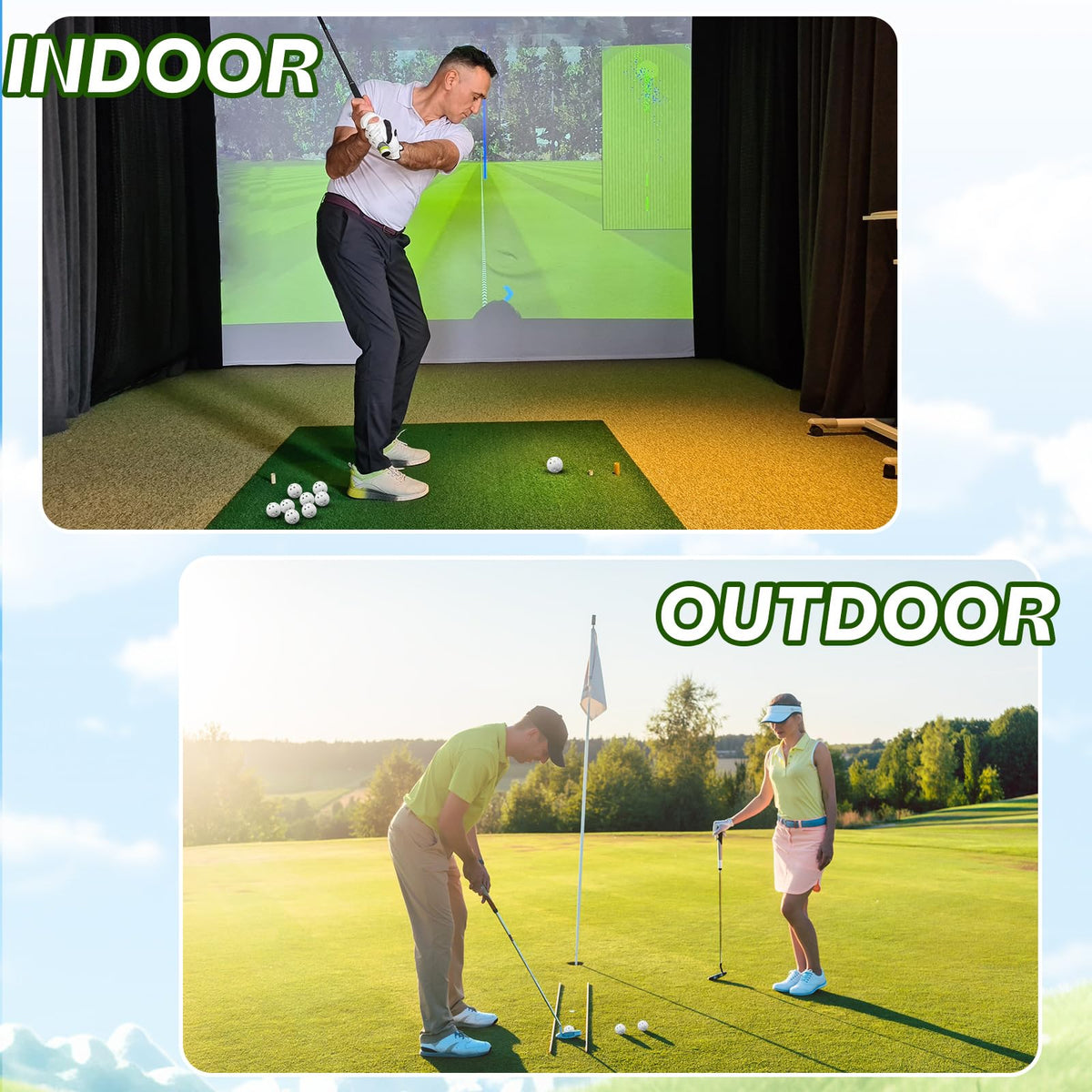 Tradder indoor-outdoor golf practice balls for beginners and pros